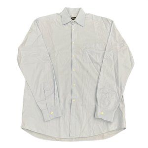 Boss Hugo Boss Blue Pinstriped Dress Shirt, Size 39/15.5